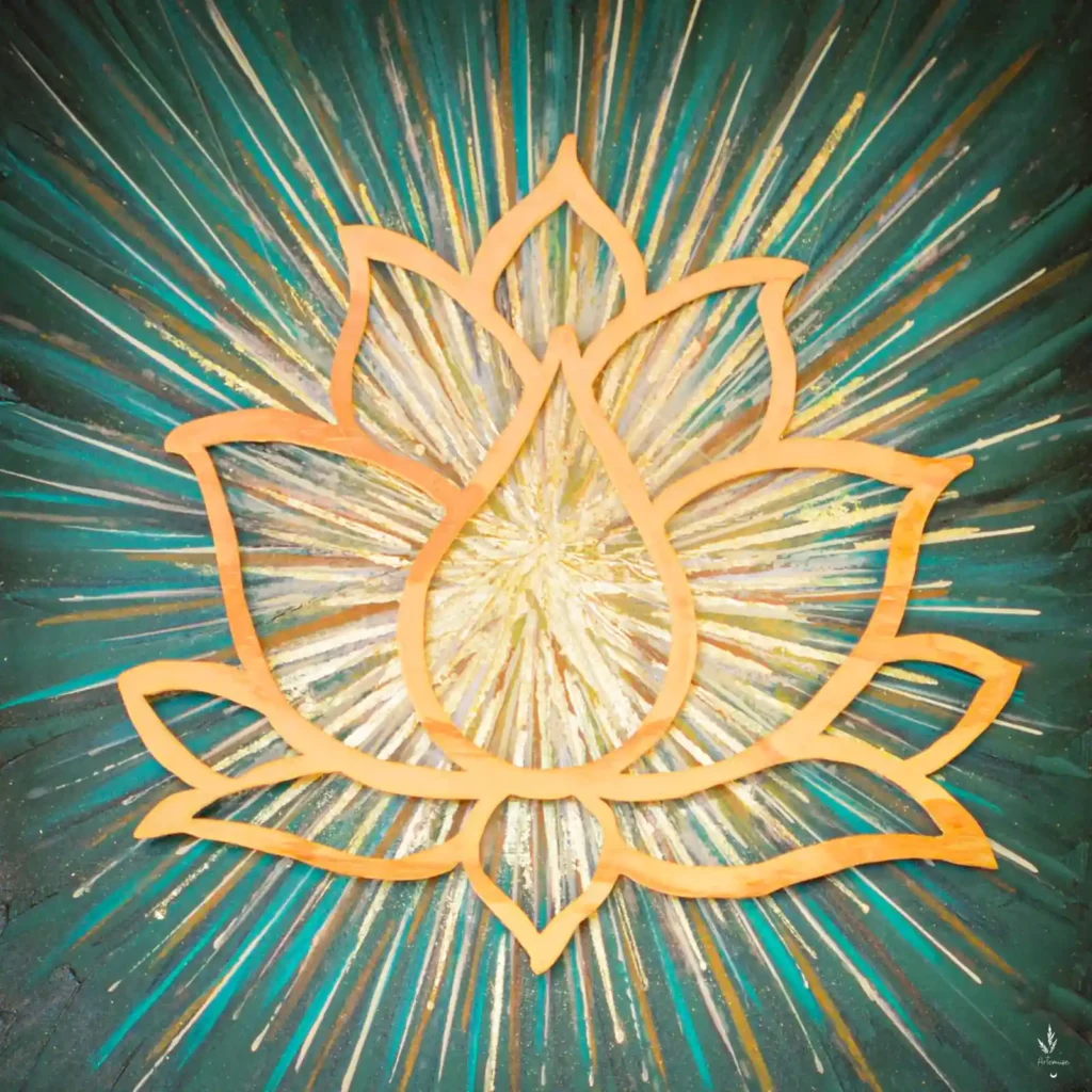Lotus doré, symbole du GPS Quantique